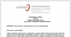 Предлози мера за очување привреде услед постојеће пандемије - Unija poslodavaca Srbije