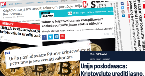 Mediji o Unija poslodavaca Srbije decembar 2020 kriptovalute zakon