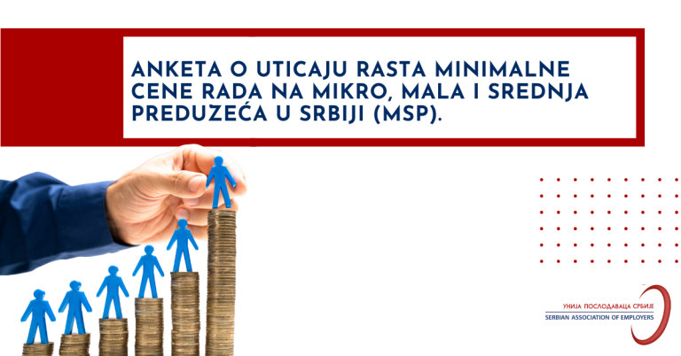 Anketa o uticaju rasta minimalne cene rada na mikro, mala i srednja preduzeća u Srbiji (MSP). 