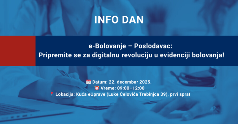 Poziv poslodavcima na info dan o novom sistemu „e-Bolovanje – Poslodavac“